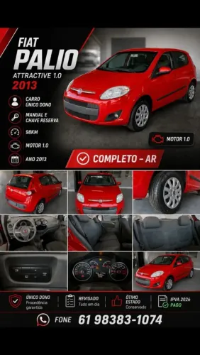 Fiat Palio Attractive 1.0 EVO Fire Flex 8V 5P 2013