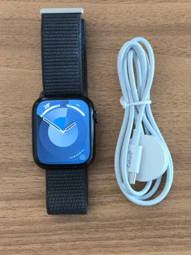 Apple Watch Series 7 45mm GPS + Cellular Midnight - Bateria 90%