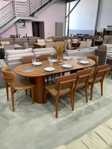 MESA ORGÂNICA LAMINADA 8 CADEIRAS POR 10.099,00