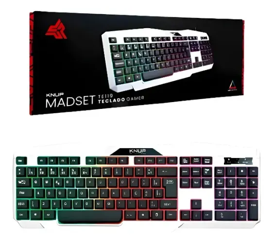Teclado Gamer Madset Com Luzes Knup Madset Te119 Cor Branco