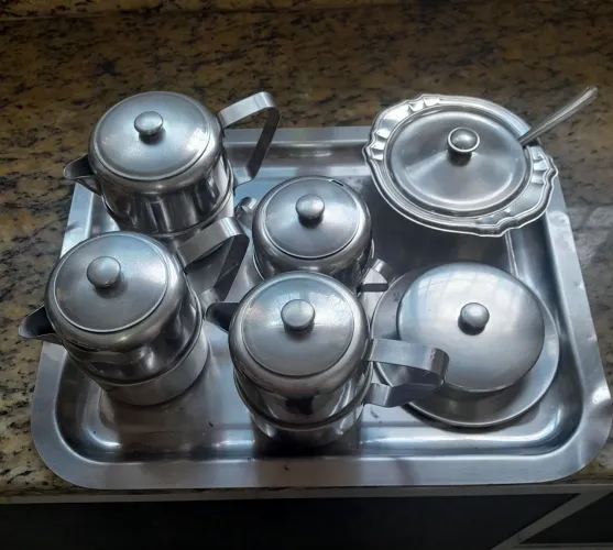 Jogo de café e chá inox