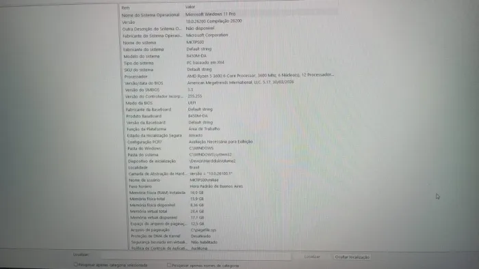 Pc gamer em ótimo estado de conservação (CPU)