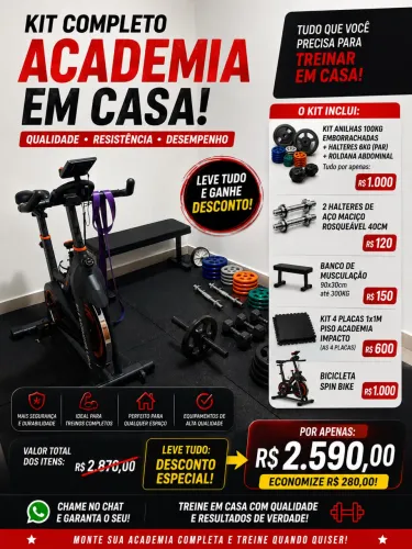 Kit academia em casa