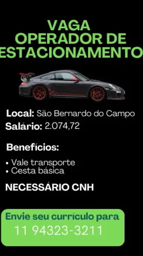 OPERADOR DE ESTACIONAMENTO