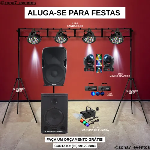 ALUGUEL PROFISSIONAL ILUMINAÇAO + SOM