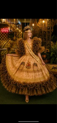 ALUGUEL DE VESTIDO MARIA BONITA LUXUOSA