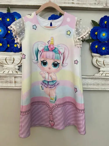 Vestido infantil aniversário tema lol surprise!