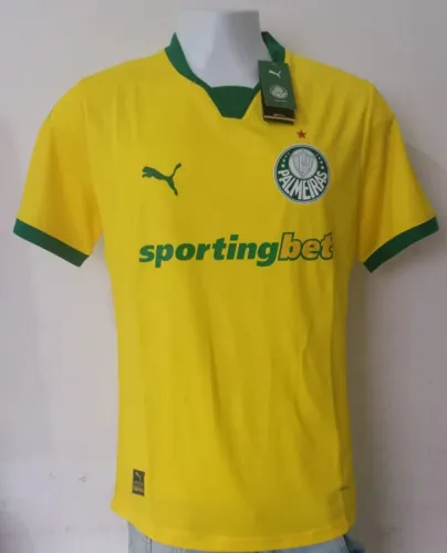 Camisa Palmeiras Puma Uniforme 3 Jogador Masculina 25/26 VerdeAmarela Tam M, G, GG 