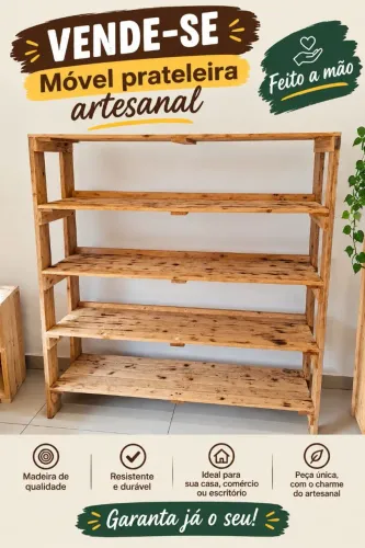 Prateleira artesanal palete