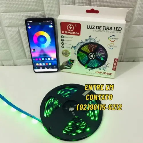 Fita Led Bluetooth Sem Fio Colorida - Entregamos em toda Manaus