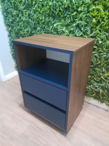 Gaveteiro Azul petróleo 2 Gavetas 100% MDF - NOVO