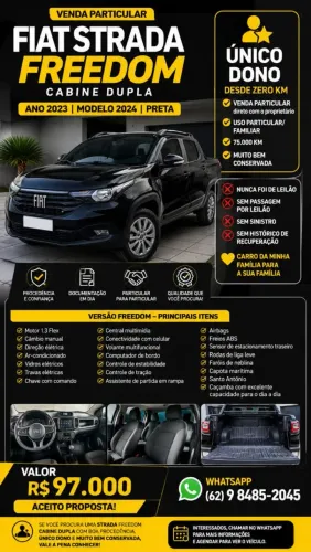 Fiat Strada Freedom 1.3 Flex 8V CD 2024