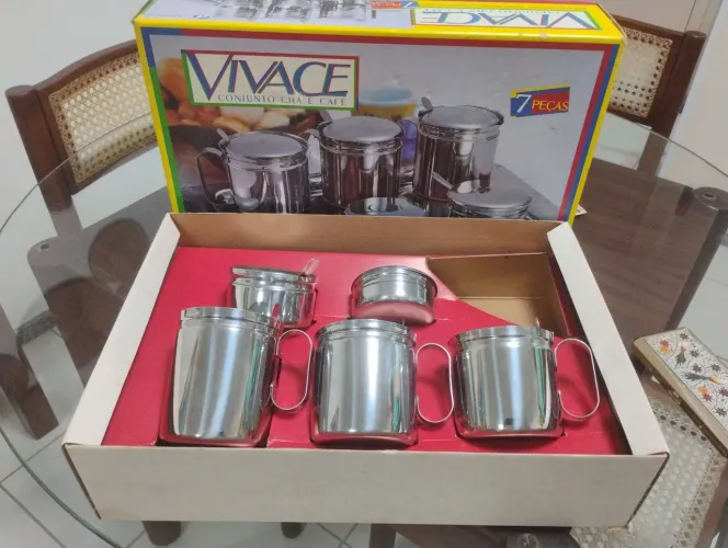 Conjunto Chá e Café Vivace Inox