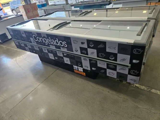 ilha de congelados 820 litros 3 metros de largura - nova