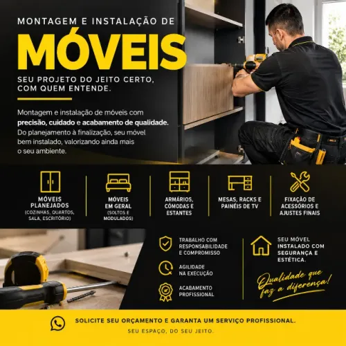 Montagem e Instalação Profissional de Móveis | Precisão e Acabamento