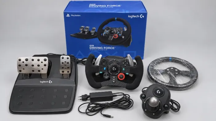 Logitech G29 completo + câmbio + aro Fórmula e aro original