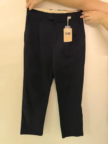 Nova | Calça Masculina Preta Chino Reta Em Sarja Empapelada Hering Tamanho 40