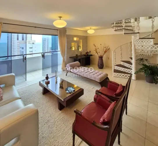COBERTURA DUPLEX À VENDA EM BOA VIAGEM | 300,04 M² | 3 SUÍTES | PISCINA PRIVATIVA | VISTA