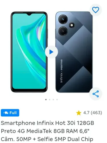 Celular positivo infinix i30