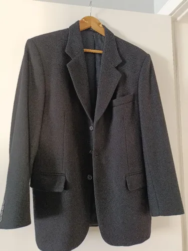 Blazer Masculino Alfaiataria Delucca 100% Lã Batida Preto Tam 50 - Premium Impecável