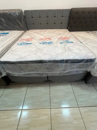 Colchão Verona. Mais cama box. Queem Size
