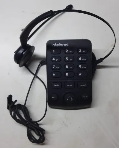 Telefone headset para telemarketing