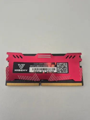 Memória Vaseky 16G DDR4 2400 2666 3200MHz Adequada para Notebook`s Game