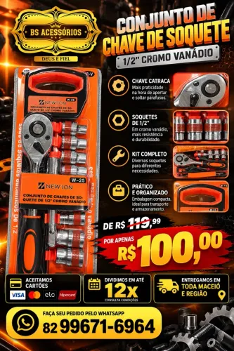 Conjunto de chaves Soquetes