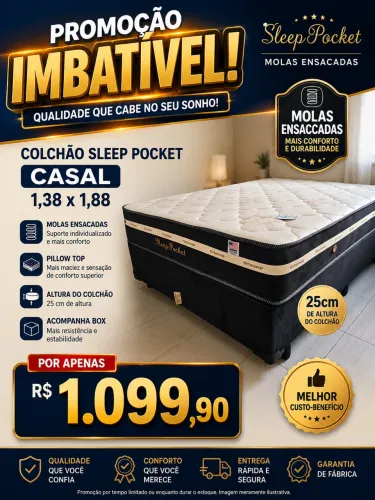 Colchão casal. Mais cama box.  