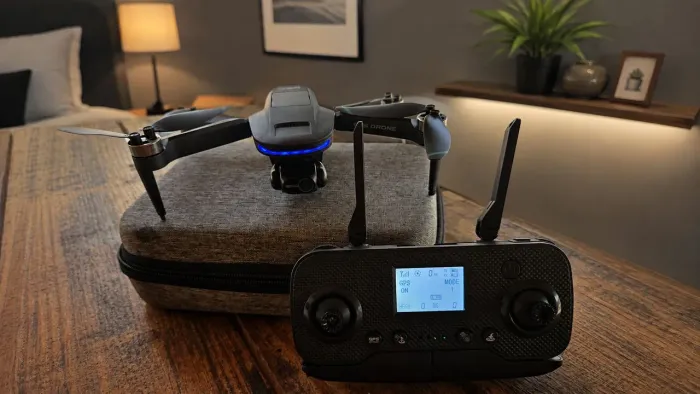 Drone L200 Pro Max GPS com Câmera, Controle, 2 Baterias, Hélices Extras e Maleta Completa