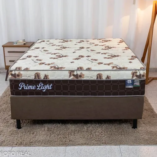 Box Casal+ Colchão Casal Prime Light Molas Ensacadas Orthoprime Suporta até 240kg