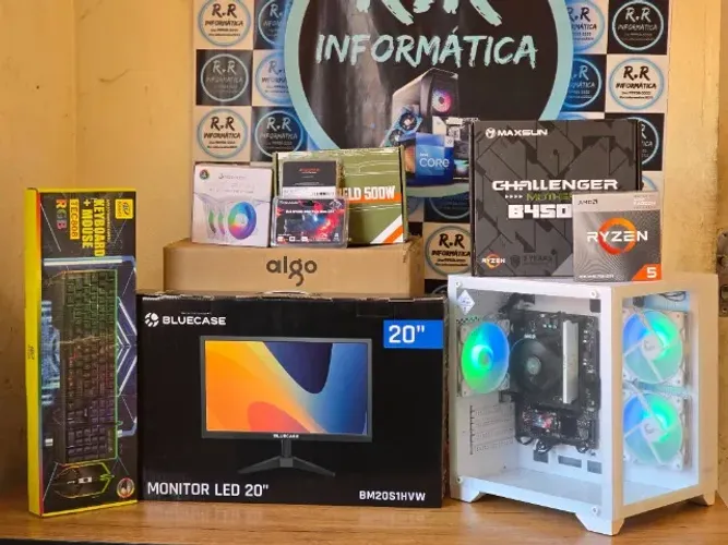 PC GAMER Ryzen5 e Monitor Novo Zero