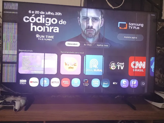 Smartv Samsung 50", com defeito na tela mas a imagem funcionando ainda