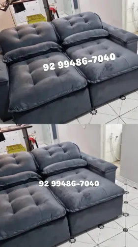 Retrátil e reclinável sofá a pronta entrega. Melhor loja de Manaus