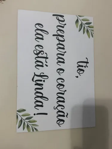 Plaquinha de casamento