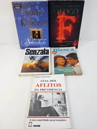 Kit Lote 5 Livros Romances de Banca e Fantasia (Nora Roberts, James Patterson)