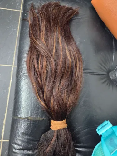 Cabelo humano morena iluminada