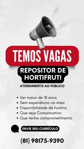 Repositor de Hortifruti e mercadorias