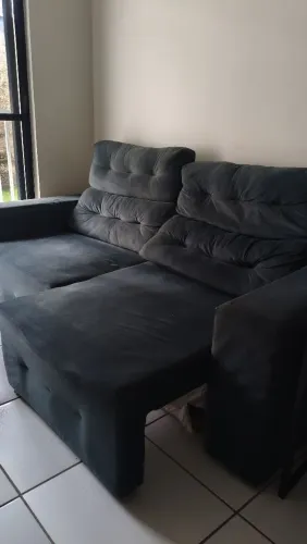 Sofa retrátil azul 