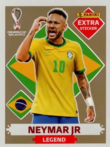 Figurinha Panini Neymar Extra Legend Ouro FIFA World Cup 2026