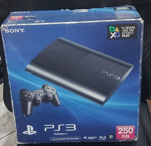 Caixa vazia ps3 super slim 250gb apenas a caixa