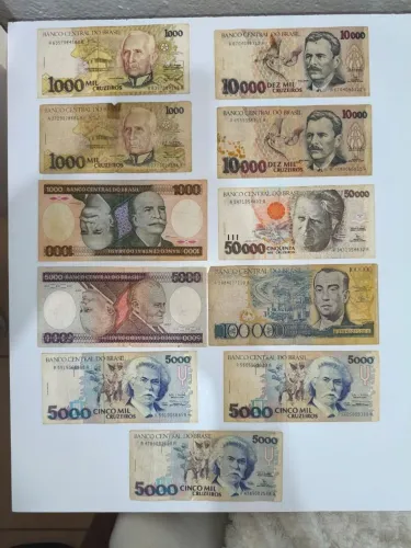 Cédulas antigas do Brasil para colecionadores 