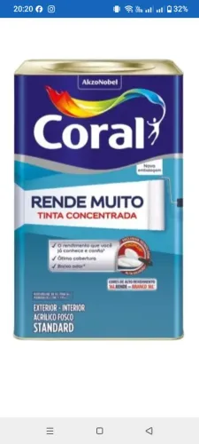 Tinta branca Coral Rende mais 18 pra branca