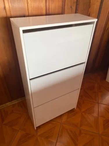 Sapateira Slim 3 Portas Basculantes Branca - Estado de Nova