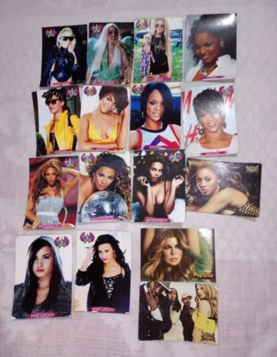 Kit 16 Cards Divas do Pop - Lady Gaga, Beyoncé, Rihanna, Ciara, Kesha, Fergie, Demi Lovato