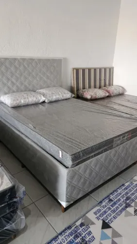Colchão de espuma D28+box base + cabeceira