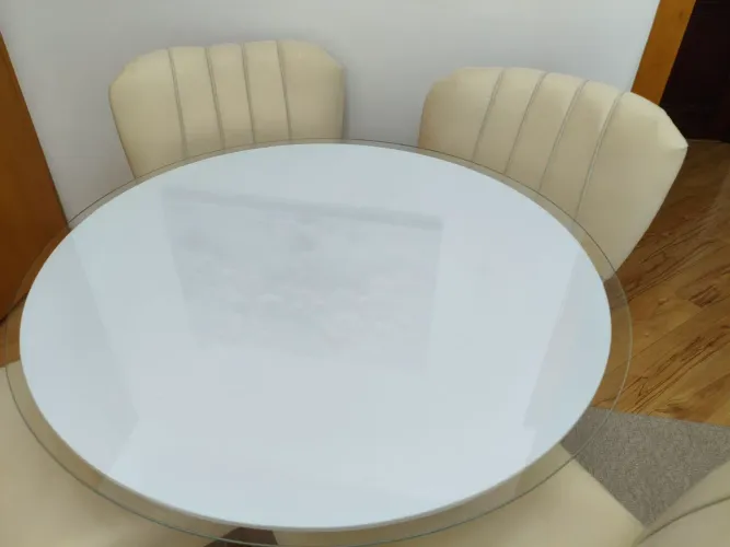 vidro redondo para mesa