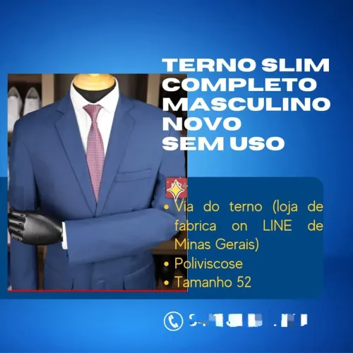 Terno Masculino Novo - Nunca usado 