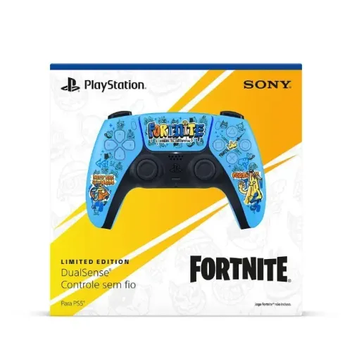 Controle PS5 DualSense Edição Limitada Fortnite - Completo na Caixa e Impecável
