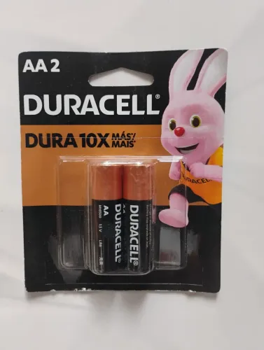 Pilhas Alcalinas Duracell AA Pequena - Blister com 2 Unidades (Dura Até 10x Mais)
